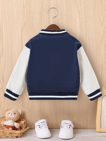 Baby Boys Reversible Baseball Jacket Varsity Bomber for Toddler 6M-3T | Zipper Outwear, Jackets Coat, Spring Fall Clothes Outerwear in Saudi Arabia