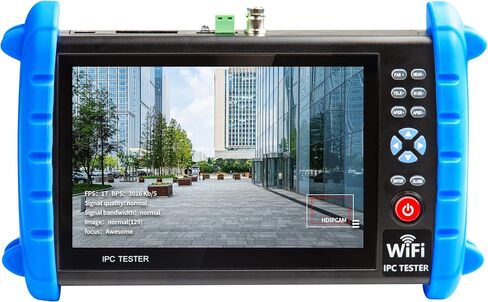 CCTV Camera Tester 7" IPS Touch Screen 6K 12mp IP Camera Tester 8mp CVI TVI AHD SDI CVBS Analog Camera Tester Built in WiFi with POE/RJ45 Cable TDR Test/PTZ Control/HDMI I/O IPC Teste in Saudi Arabia