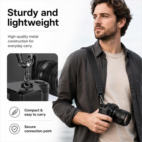 2 Pcs 1/4"-20 Holder Camera Fixing Screw Camera Neck Strap Screw Quick Install Metal Screws Connecting Adapters with Rubber Padded for Tripod DSLR Cameras Shoulder Straps Wrist Straps Selfie Sticks in Saudi Arabia