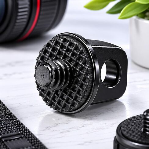 2 Pcs 1/4"-20 Holder Camera Fixing Screw Camera Neck Strap Screw Quick Install Metal Screws Connecting Adapters with Rubber Padded for Tripod DSLR Cameras Shoulder Straps Wrist Straps Selfie Sticks in Saudi Arabia