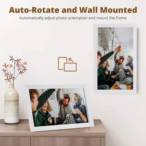 إطار صورة رقمي Cuifati مقاس 15.6 بوصة WiFi، شاشة لمس 1920x1080 FHD مع ذاكرة تدوير تلقائية 32 جيجابايت، لمشاركة الصور السحابية الذكية (قابس الولايات المتحدة) in Kuwait