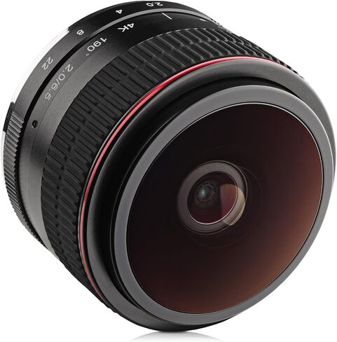 Opteka 6.5mm f/2 HD MC Manual Focus Fisheye Lens Compatible for Fuji X Mount APS-C Digital Cameras in Saudi Arabia