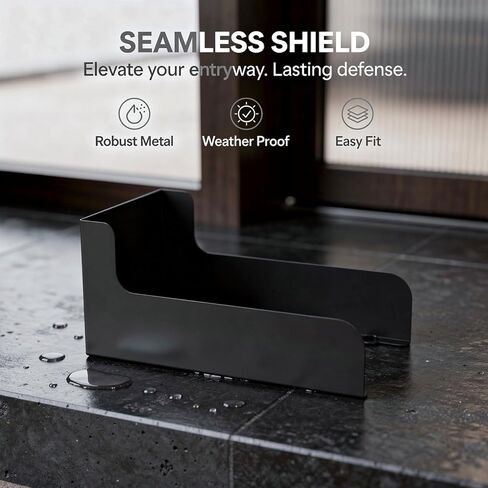 Black Metal Band Doorbell Rain Cover, Galvanized Iron Sun Shield for Video Doorbell, Coated Finish to Help Keep Out Rain, Sun, and Dust, Includes Mounting Screws and Anchors Kit in Saudi Arabia