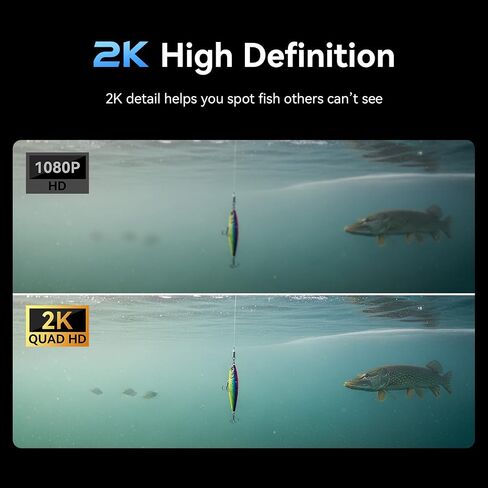 2K DVR Underwater Fishing Camera with Recording 6" OLED Sun-Readable Display | 10000mAh Battery, 220° Wide Angle, IR Night Vision | Professional Portable Kit for Ice & Boat Fishing in Kuwait