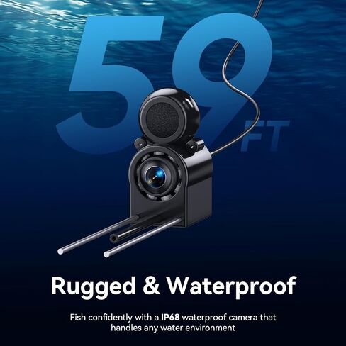 2K DVR Underwater Fishing Camera with Recording 6" OLED Sun-Readable Display | 10000mAh Battery, 220° Wide Angle, IR Night Vision | Professional Portable Kit for Ice & Boat Fishing in Kuwait