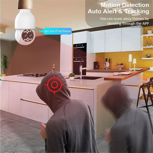 Outside Camera Wireless, Home Security Cameras, Two Way Audio FHD Color Night Vision Human Motion Detection, for Home Security Recording Indoor Outdoor in Kuwait