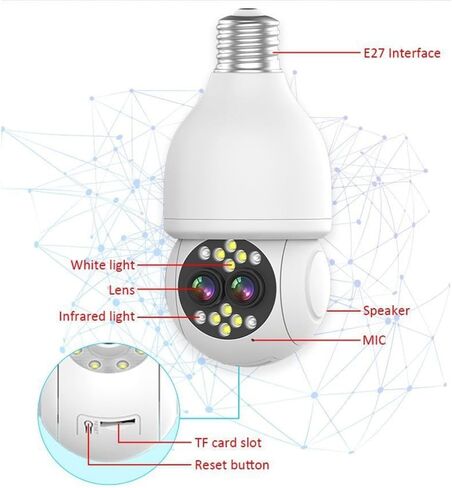 Outside Camera Wireless, Home Security Cameras, Two Way Audio FHD Color Night Vision Human Motion Detection, for Home Security Recording Indoor Outdoor in Kuwait