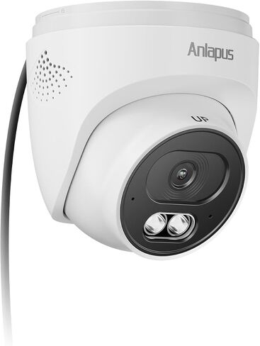 Anlapus 4K Security Camera for Home Surveillance, 8MP Outdoor Indoor Wired Analog Add-On Dome Cam with Audio, Night Vision, IP66 Weatherproof, Only Compatible 4K CCTV DVR System in Kuwait