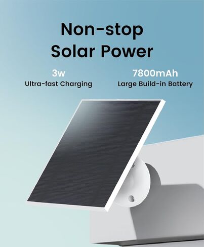 CasaCam Solar Security Camera, Dual Lens, Battery Powered, 2.4/5GHz WiFi | See two areas at once with dual lenses, smart motion tracking, color night vision, and local recording with no monthly fee. in Saudi Arabia