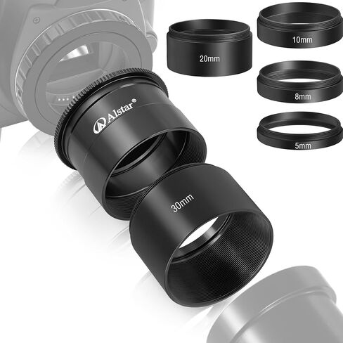 Alstar Astronomical 2"/M48-extension Tube Kit 5mm 8mm 10mm 20mm 30mm - Bundle with - 2" T-2 Focal Camera Adapter in Kuwait