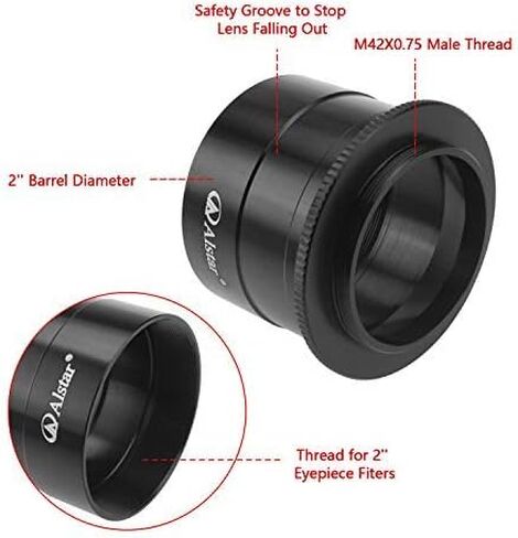 Alstar Astronomical 2"/M48-extension Tube Kit 5mm 8mm 10mm 20mm 30mm - Bundle with - 2" T-2 Focal Camera Adapter in Kuwait