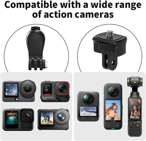 4 in 1 Accessories Kit Set for DJI Action 6/5/4, GoPro Hero 13/12/11/10 and More, Quick Release Head Strap Mount + Chest Mount Harness + Backpack Clip Holder + 360°Rotating Palm Strap in Saudi Arabia
