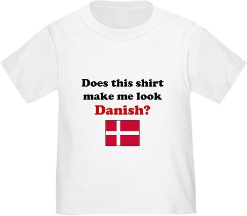 CafePress Make Me Look Danish Toddler T Shirt Cute Toddler Graphic Tee, 100% Cotton in Kuwait