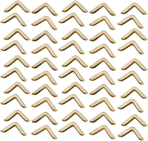 Chiffonade 50Pcs Iron Book Corner Protectors - Scrapbooking Photo Mounting Corners Book Albums Menus Notebook Folder File Corner Protectors(Bronze) in Saudi Arabia
