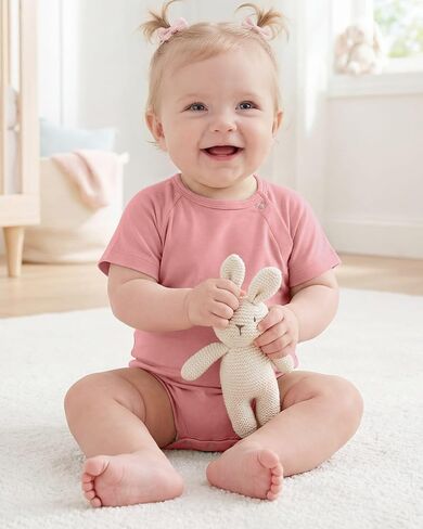 Yoofoss Baby Bodysuits Rayon Made From Bamboo, Soft Breathable Short Sleeve Newborn Baby Boy Girl Clothes 3 Pack in Kuwait