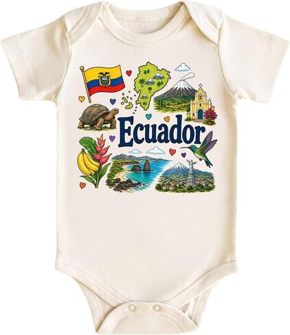 Ecuador Baby Bodysuit for Boys Girls – Quito Guayaquil Cuenca Vacation Baby Outfit, Newborn Gifts in Saudi Arabia
