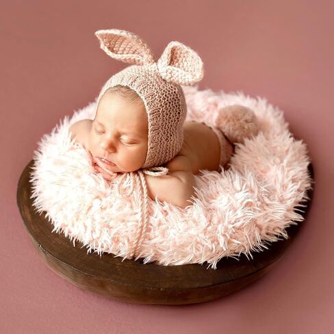 KHC-KHF Newborn Photography Costume Rabbit Outfit Baby Bunny Photoshoot Prop Outfits Bunny Crochet Costume Easter in Saudi Arabia