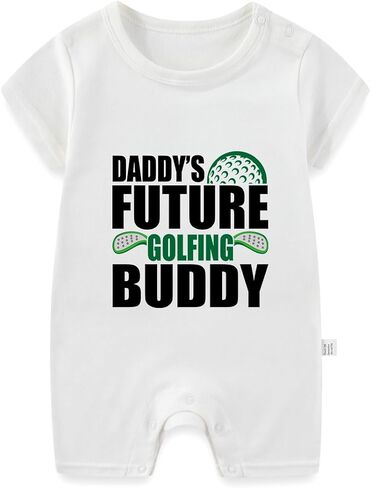 Daddy's Future Golfing Buddy Bodysuit, Funny Golf Infant Outfit for Boys Girls, Unisex Cotton Short Sleeve Clothes in Saudi Arabia