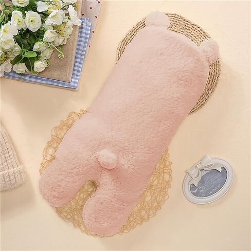 Nunibum Baby Swaddle Blanket Boys Girls Cute Bear Plush Essential Receiving Blanket Ultra-Soft Newborn Registry Sleeping Wraps for Infant 0-6 Months - Pink in Kuwait