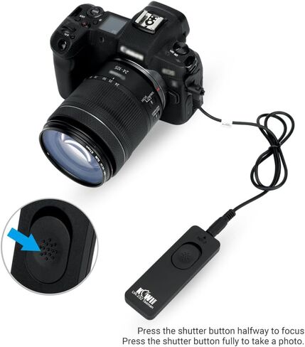Kiwifotos Remote Control Shutter Release for Fuji X-T30 III II X100VI X-T5 | for Fujifilm X-T4 X-T3 X-T2 X-T30 X-T20 X100V X100F X100T X-PRO3 X-T100 X-H1 X-H2 X-H2S GFX100S II GFX100 GFX50S X-A5 & More in Saudi Arabia
