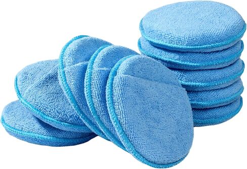 S SATC 6 Pack 5 Inch Microfiber Wax Applicator Pads, Foam Car applicator Pads with Finger Pocket for Car Detailing, Surface Polishing in Saudi Arabia