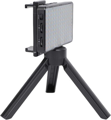 Adjustable LED Fill Light 2500K-9000K | Photography Lighting with CPL Polarizer, Tripod & Clamp for Live Streaming in Saudi Arabia