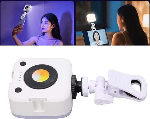 Adjustable LED Camera Light,Photography Light with Phone Clip 3000K to 6500K for Live Streaming in Saudi Arabia