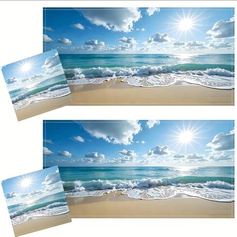 2 Pcs Fluorescent Light Cover Classroom Lighting Cover with 10 Magnets Light Filter Magnetic Ceiling Panel Decoration 2 x 4 ft Reduce Glare for Office School (Sea Sky) in Kuwait