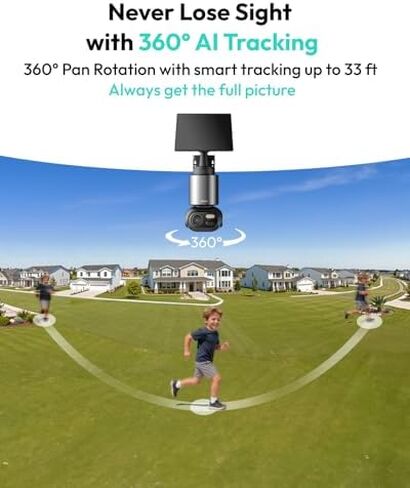 BOTSLAB 4K Security Cameras Wireless Outdoor, No Subscription, 4 Cam-Kit, Dual-Lens 4MP Window Cameras for Home Security, No Drill Indoor Camera, TrueColor Night Vision in Saudi Arabia