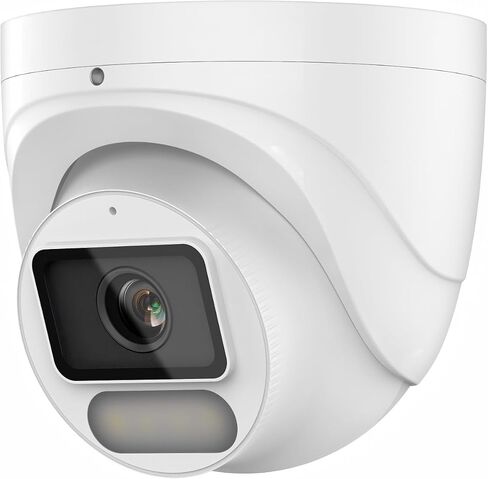 VIKYLIN 8MP IP PoE Camera, Smart Dual Light, Small Metal Turret 4K PoE Camera Outdoor, Built-in Mic, Human/Vehicle Detection, SD Slot (UP to 512G), IP67, 2.8mm Lens, NDAA Compliant in Saudi Arabia