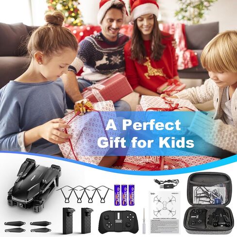 Drone with Camera 1080P HD FPV Foldable Drone for Beginners and Kids, Quadcopter with Voice Gesture Control with Carrying Case, One Key Take Off/Land, Optical Flow Positioning, 360° Flip, Waypoint Fly in Saudi Arabia