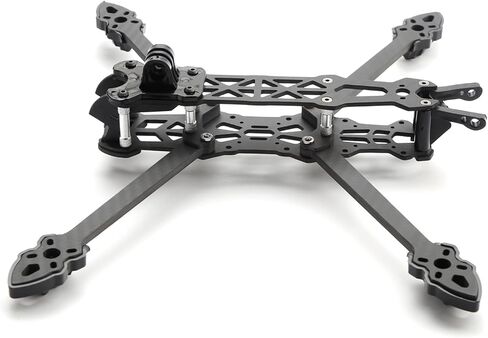 HXBER Mark4 8inch 375mm with 5mm Arm Quadcopter Frame 3K Carbon Fiber 8'' FPV Freestyle Racing Drone with Print Parts for DIY FPV, Black in Saudi Arabia