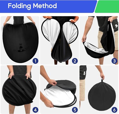 Portable Black White Screen Chair, 57 in Screen Backdrop with Stand 2-in-1Double Sided Foldable Blackwhite Background, for Video Chats and Meetings, Photography, Photo Zoom, Streaming Games in Kuwait