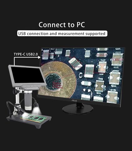 SM-700 7-inch LCD Digital Microscope,1200X Magnification.12MP 1080P Handheld Camera Video Recorder.for SMT,SMD,Electronic and Phone Repairing.Windows/Mac OS in Saudi Arabia