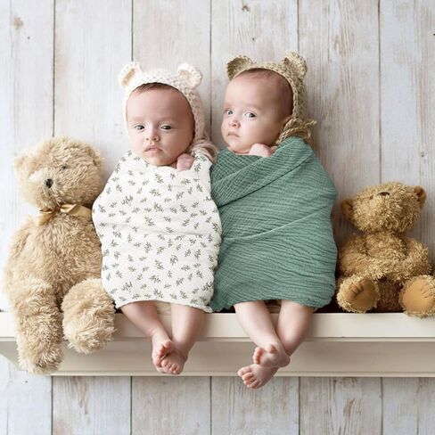Lulu moon Muslin Baby Blanket Blue&Swaddle Blanket-Leaf Summer in Saudi Arabia