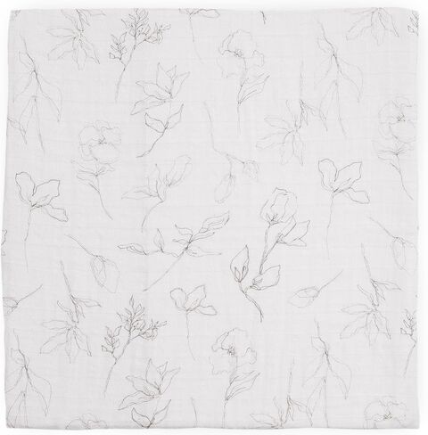Little Unicorn 100% Natural Organic Cotton Muslin Swaddle Blanket (Pencil Floral) in Kuwait