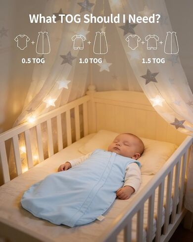 JiAmy Baby Sleep Sack 0-24 Months, 1.0 TOG Lyocell Wearable Blanket, Double Layer Sleep Bag with 2-Way Zipper, 2 Pack in Saudi Arabia