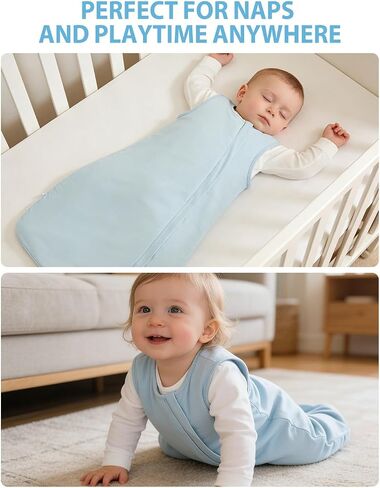 JiAmy Baby Sleep Sack 0-24 Months, 1.0 TOG Lyocell Wearable Blanket, Double Layer Sleep Bag with 2-Way Zipper, 2 Pack in Saudi Arabia