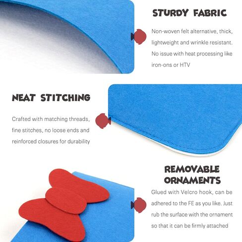 RUNROLE Narrow 2 Pocket Fish Extender Felt Pixie Dust Gift Cruise Essential | HTV Friendly, Easily Customize, 8 in Width to Fit the Cabin Door Decoration, FE Hanger for Gifts Exchange, Cruise Must Haves in Kuwait