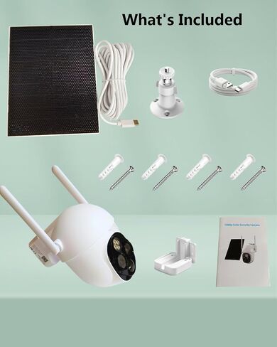 2 Pack Solar Security Camera, 3MP Dual Lens, 2.4GHz WiFi, 360° PTZ | Battery Powered, 10X Zoom, PIR Human Detection, Color Night Vision, 2-Way Audio, SD Card & Cloud Storage, IP65 Waterproof in Saudi Arabia