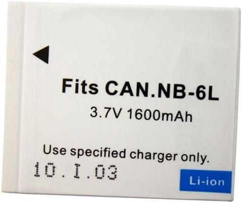 حزمة بطارية جديدة 1600 مللي أمبير 3.7 فولت ليثيوم أيون Nb-6l لكاميرات Canon Sd770 D10 Sd1200 in Kuwait