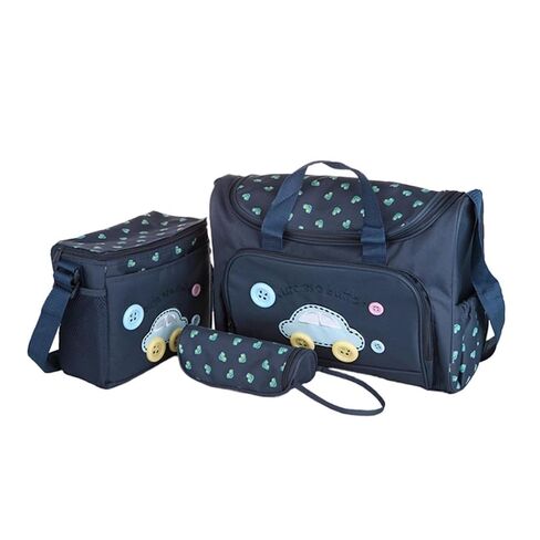 Baby Diaper Nappy Bag Multi-Function Infant Nursery Tote Portable Newborn Handbag with Changing Pad Milk Bottle Cover for Baby 4PCS in Saudi Arabia