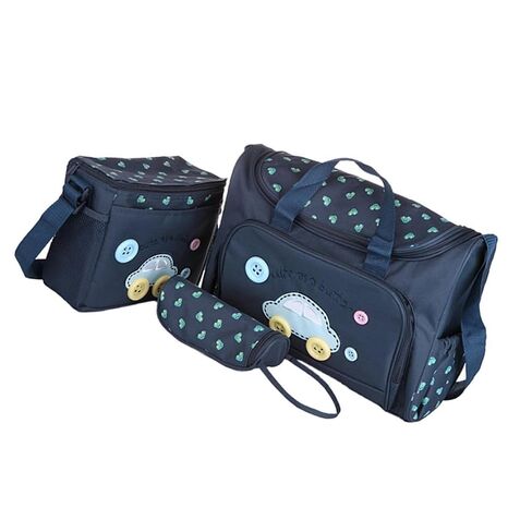 Baby Diaper Nappy Bag Multi-Function Infant Nursery Tote Portable Newborn Handbag with Changing Pad Milk Bottle Cover for Baby 4PCS in Saudi Arabia