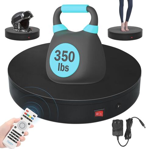 Remote Motorized Turntable Rotating Display Stand,Rotating Platform | 12.6";load:350 lbs.Remote-controlled angle&speed. Built for photography&displays with multi-rotation modes,rotate-and-pause in Saudi Arabia