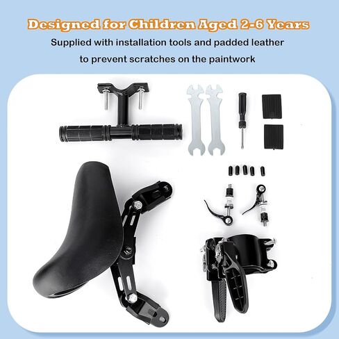 Fediman Kids Bike Seat & Armrest for Mountain Bikes,Kids Bike Seat,Bicycle Seat Toddler,Mountain Bikes Accessories Front Mounted Child Bike Seat for Children 2-5 Years in Saudi Arabia