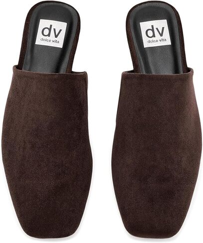 Dolce Vita DV Women's Felica Mule, BRN Faux Suede, 7 in Saudi Arabia