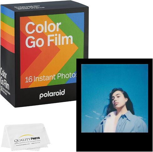 Polaroid Go Color Film, Black Frame + Quality Photo Microfiber Cloth (Compatible with Polaroid Go Cameras) (2 Pack (32 Films)) in Saudi Arabia