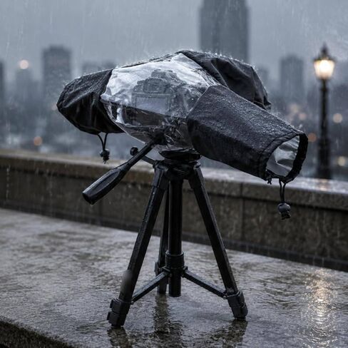 Camera Rain Cover Waterproof DSLR Protector Sleeve Housing with Transparent Window and Zippered Closure for Stable Fit During Outdoor Photography in Saudi Arabia