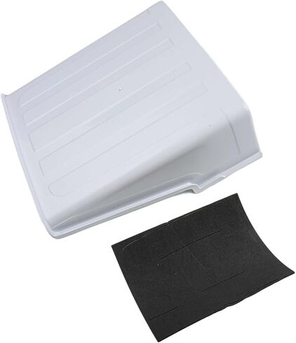 White Outdoor Security Camera Cover, Weatherproof ABS Plastic Rain Shade & Sun Visor, Protective Roof for Garden Yard Surveillance, Easy Mount No Drilling, 10.6x10.4x3.7 Inch(1260 in white) in Saudi Arabia