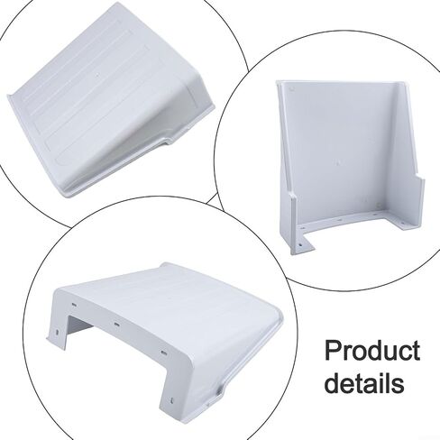 White Outdoor Security Camera Cover, Weatherproof ABS Plastic Rain Shade & Sun Visor, Protective Roof for Garden Yard Surveillance, Easy Mount No Drilling, 10.6x10.4x3.7 Inch(1260 in white) in Saudi Arabia